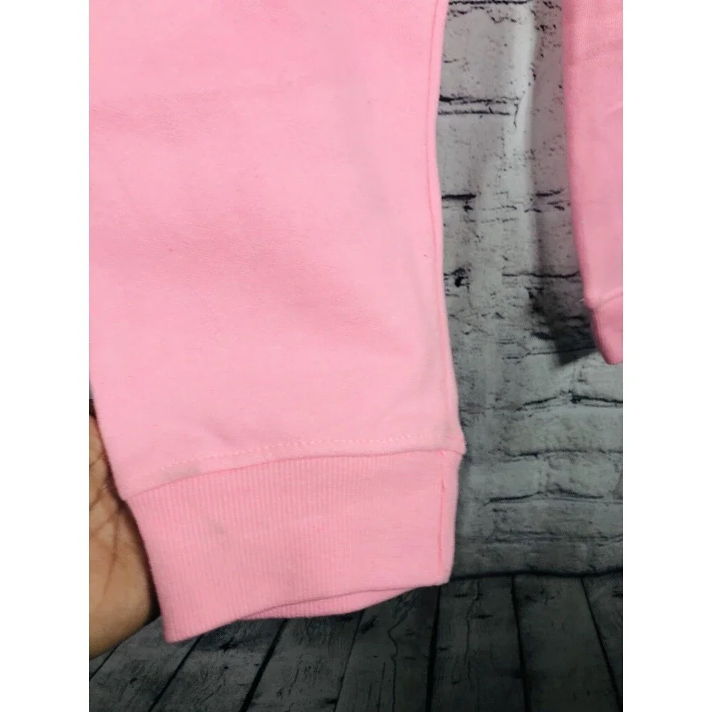 Champion Girls Sweatpants Joggers Logo Drawstring Pink Size Large